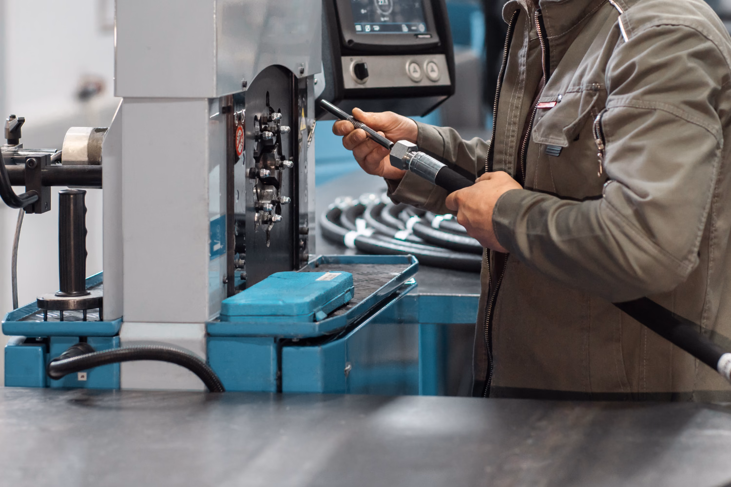 Hydraulic hose crimping machine by Atal Hose in Coimbatore
